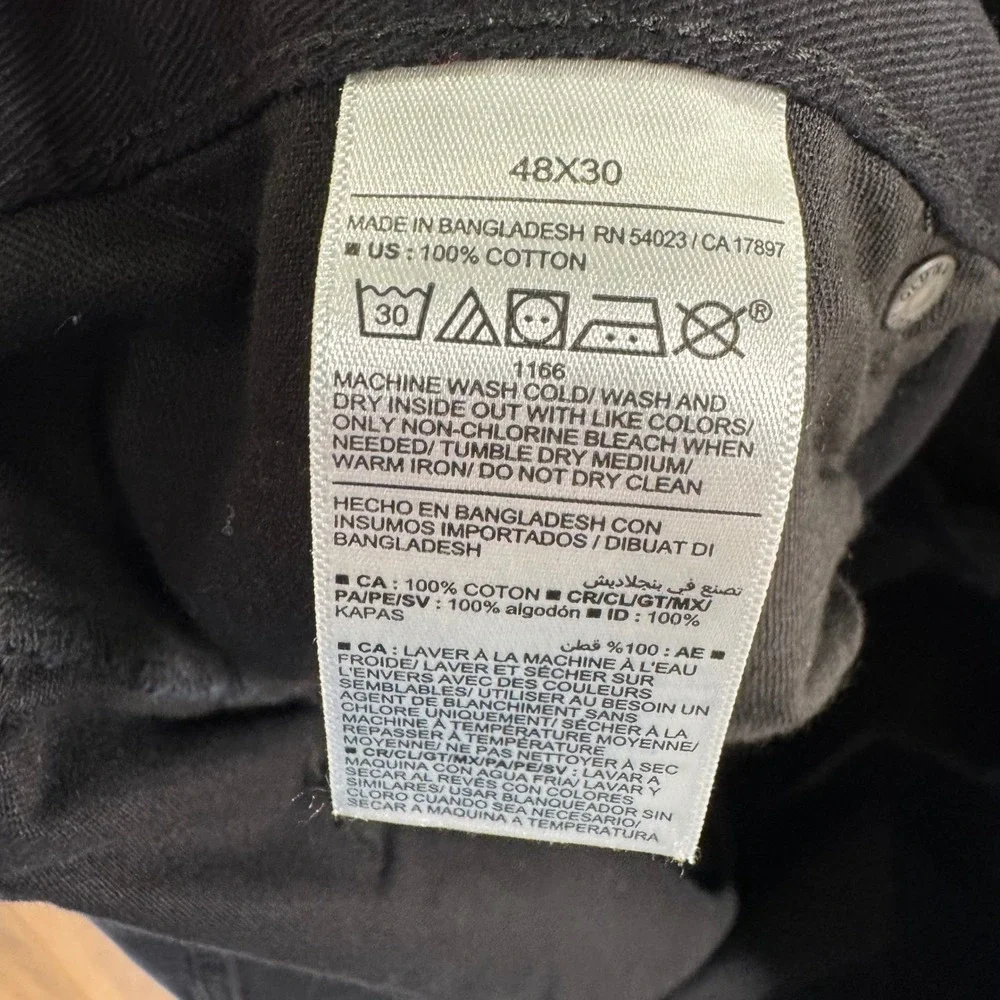NWT Old Navy Jeans Men 48x30 Black Loose Fit Baggy Denim Y2K Streetwear Gorpcore